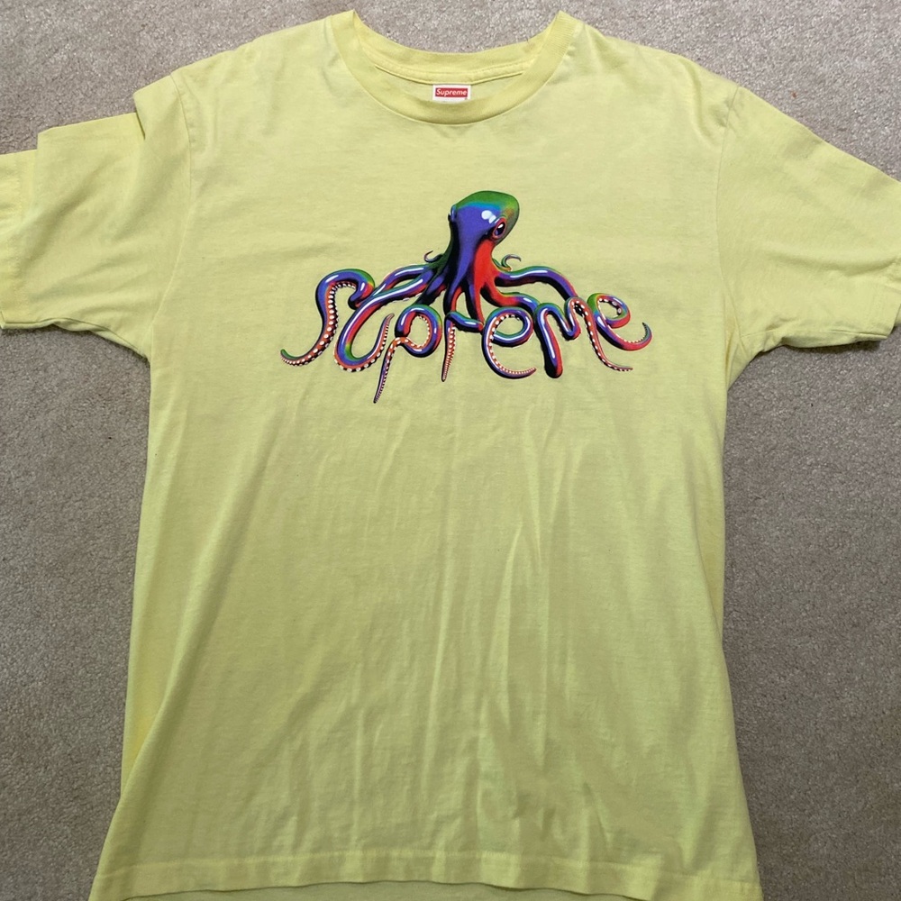 Supreme Light Yellow Cotton Tee